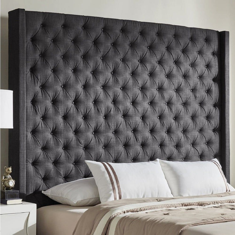 Chesterfield Wingback Floor Standing Headboard - Customisable Height