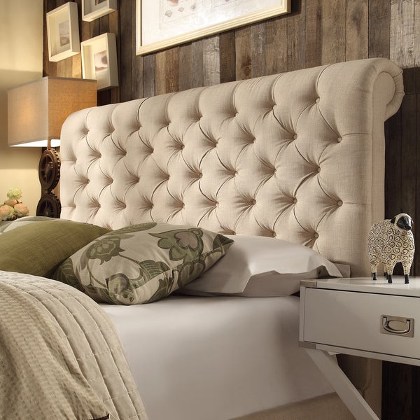 Riana Chesterfield Scroll 54" Floor Standing Headboard