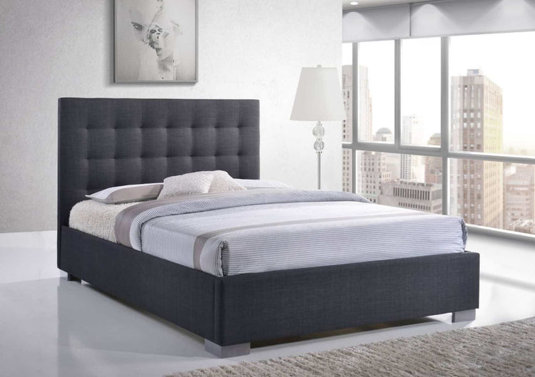 Bella Cube Upholstered frame bed with ottoman and mattress options