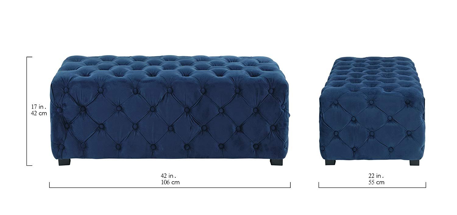 Myla Chesterfield Luxury Upholstered Footstool