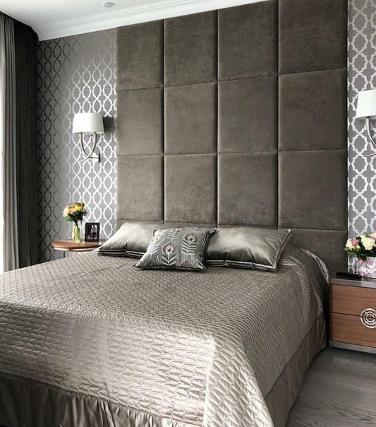 Custom Cube Fabric Upholstered Wall Panels for Headboard Design