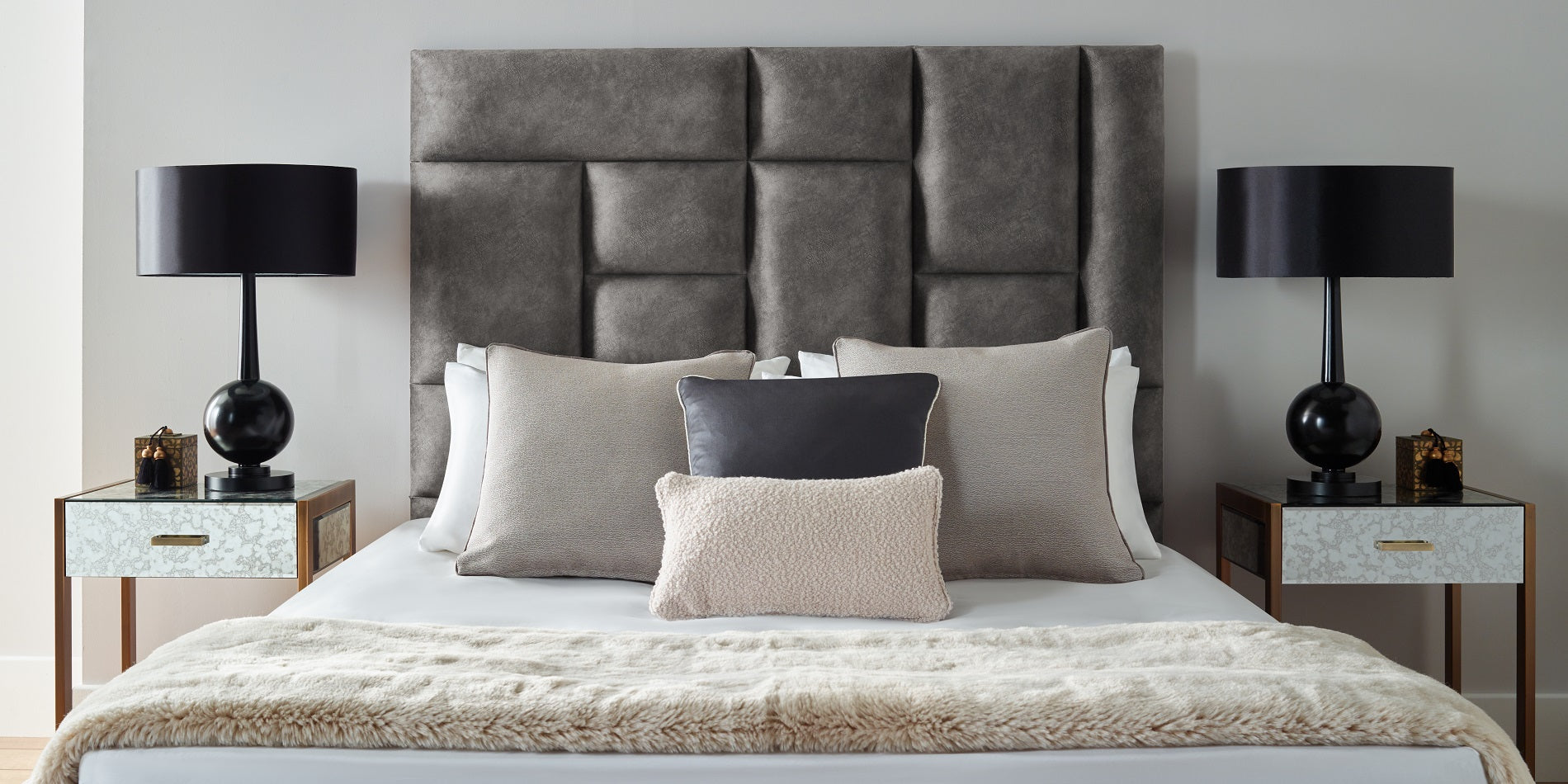 Carol Upholstered frame bed with ottoman and mattress options