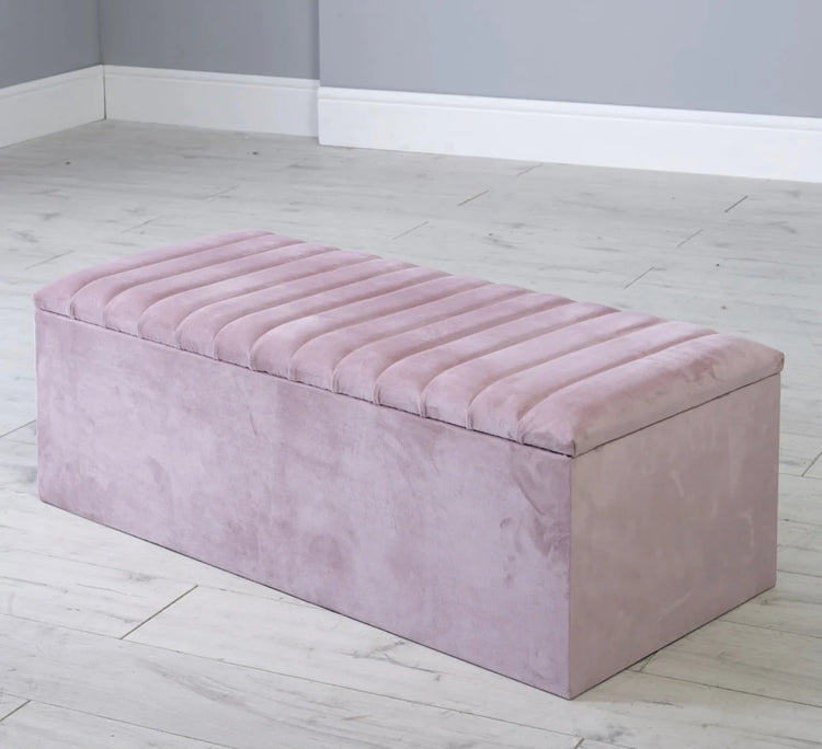 Ariana Linear Upholstered Ottoman box