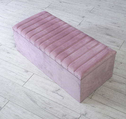 Ariana Linear Upholstered Ottoman box