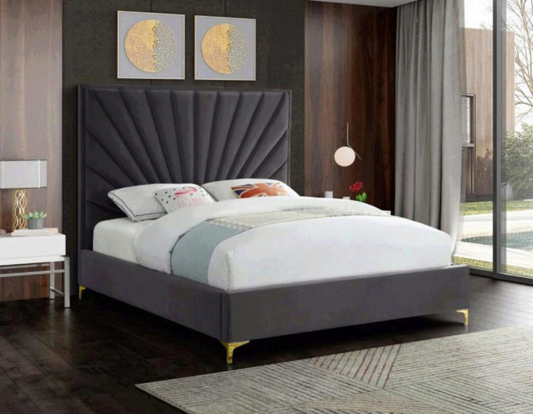 Sammy Horizon Upholstered frame bed with ottoman and mattress options